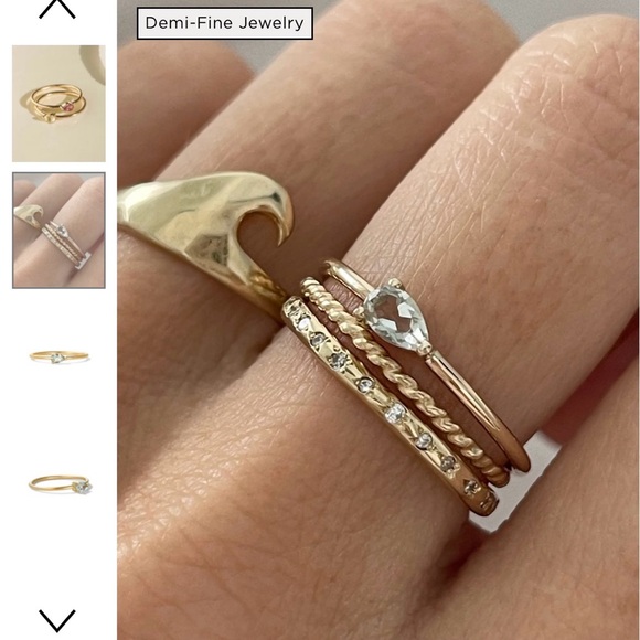 James Michelle Paradise demi fine ring green amethyst sz 5 - Picture 3 of 4